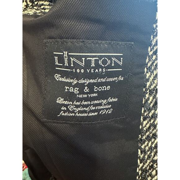 RAG & BONE Ames Linton Herringbone Wool Blend Tweed Blazer Size 6 - Picture 9 of 12